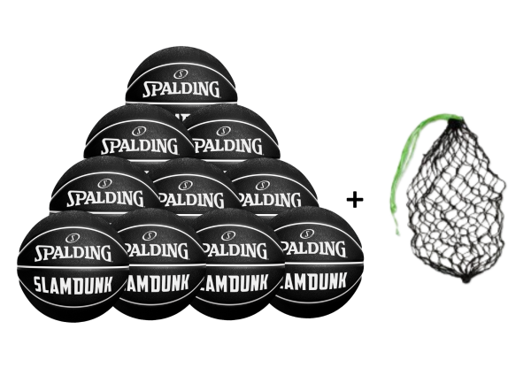 Spalding Basketball Slam Dunk Ball Größe 7 schwarz - 10er Ballpaket