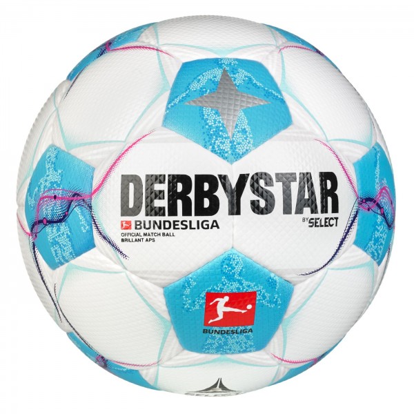 Derbystar Fußball Bundesliga Brillant APS v24 Gr. 5 weiß blau pink (Preis exl. für BSC Güls)