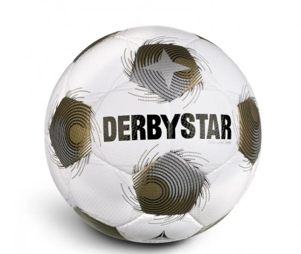 Derbystar Fußball Brillant APS v25 Gr.5 Weiss-Gold-Silber