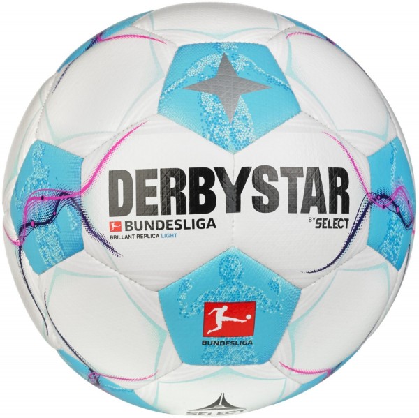 Derbystar Fußball Bundesliga Brillant Replica light v24 10er Ballpaket inkl. Ballnetz-Copy