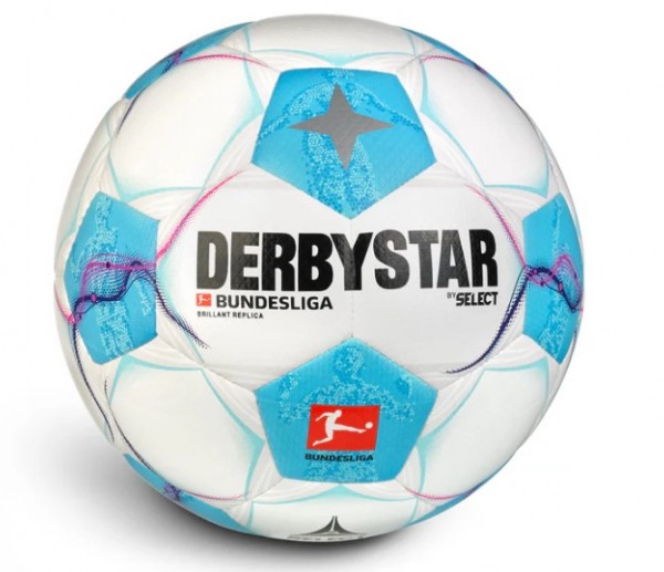 Derbystar Fußball Bundesliga Brillant Replica v24 10er Ballpaket inkl. Ballnetz